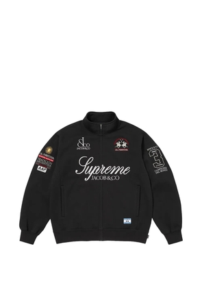 Supreme logo-embroidered zip-up sweatshirt - Black