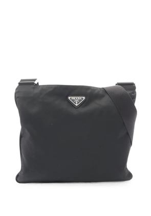 Prada Pre-Owned 2000s triangle-logo messenger bag - Black