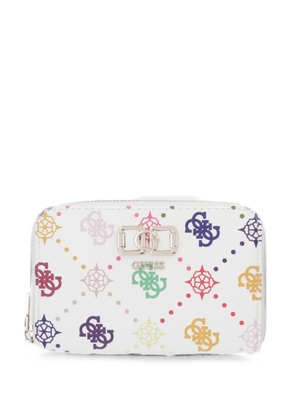 GUESS USA Emelie 4G-print wallet - White