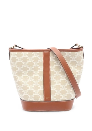 Celine Pre-Owned 2010s small Triomphe bucket bag - Neutrals