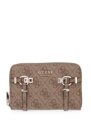 GUESS USA Leona 4G-monogram wallet - Brown