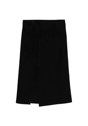 Yohji Yamamoto uneven-yarn maxi skirt - Black