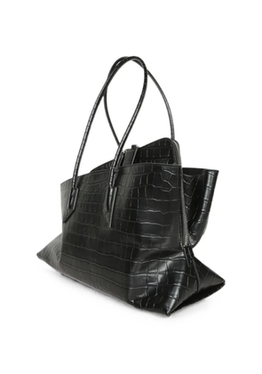 The Attico medium La Passeggiata croc-effect shoulder bag - Black