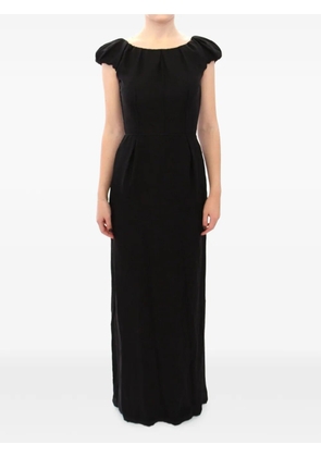 Dolce & Gabbana puff-sleeve boat-neck maxi dress - Black