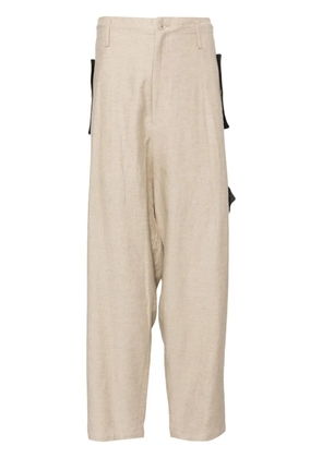 Y's straight-leg trousers - Neutrals