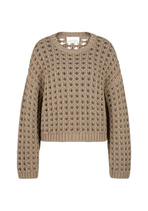 Juvia Mirja crochet-knit sweater - Neutrals