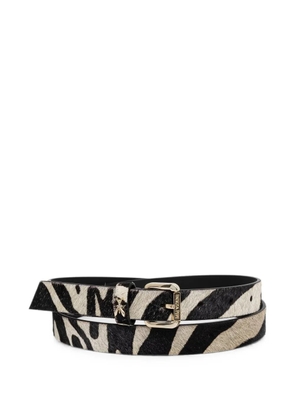 Patrizia Pepe zebra-print Fly belt - Black