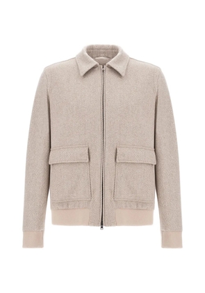 Herno Resort shirt-collar bomber jacket - Neutrals
