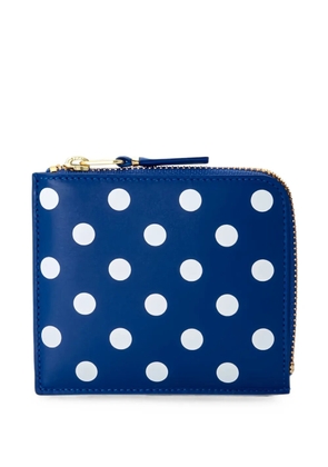 Comme Des Garçons Wallet polka-dot zip-around wallet - Blue