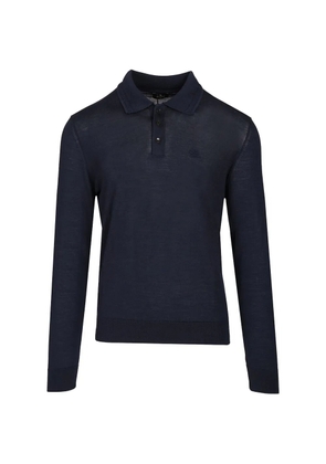 ETRO Fuji long-sleeve polo-collar sweater - Blue