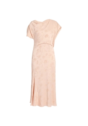 ERDEM floral-jacquard creponne dress - Pink