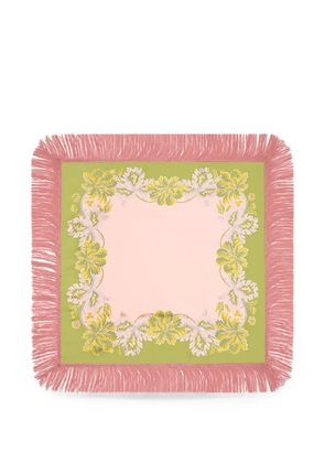 La DoubleJ reversible fringe-trim scarf - Pink