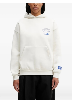 WRSTBHVR Studio V13 logo-print hoodie - White