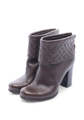 Louis Vuitton Pre-Owned 2000s Monogram-embossed ankle boots - Brown