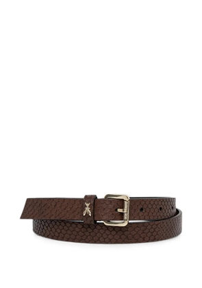 Patrizia Pepe snake-effect Fly belt - Brown