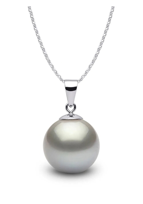 Yoko London 18kt white gold Classic 11mm grey Tahitian pearl pendant necklace - Silver