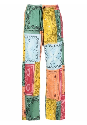 COUNTY OF MILAN bandana-print straight-leg trousers - Red