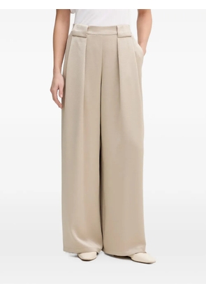 DKNY pleated wide-leg palazzo pants - Neutrals