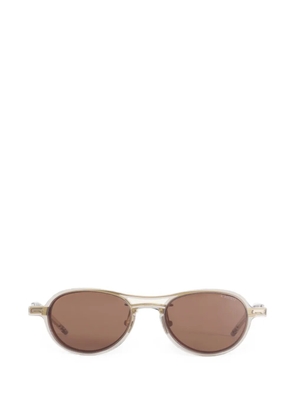 Maison Kitsuné x A. Society oval-frame sunglasses - Neutrals
