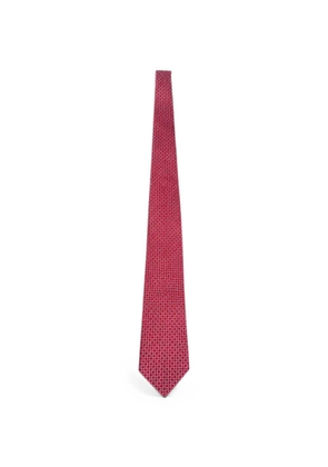 Ferragamo Gancini-print tie - Red