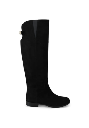 Dolce & Gabbana logo-plaque knee-high boots - Black