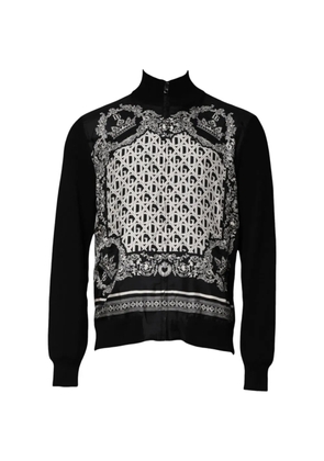 Dolce & Gabbana bandana-print zip-up sweater - Black