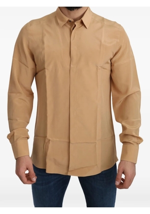 Dolce & Gabbana slim-fit silk shirt - Yellow
