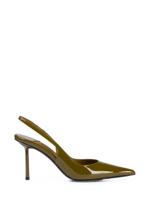 Le Silla Bella patent-leather slingback pumps - Green