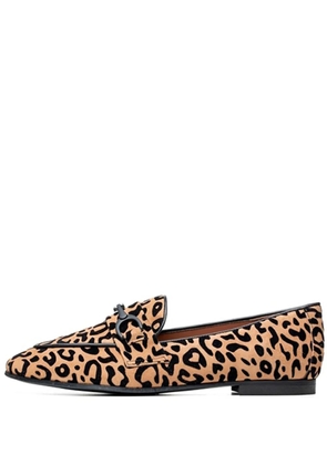 Poche Paris leopard-print buckle loafers - Brown