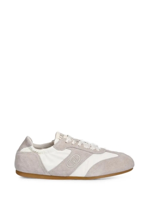 LIU JO suede-panelled logo-patch sneakers - Grey