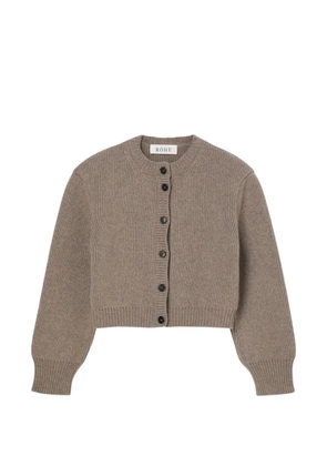 Róhe cropped ribbed-knit cardigan - Neutrals