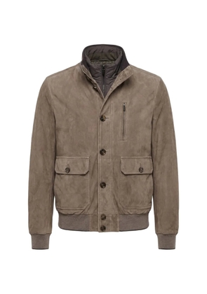 Moorer suede bomber jacket - Brown