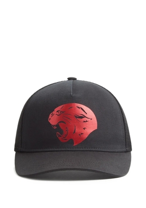 Valentino Garavani VLogo Signature baseball cap in cotton with panther print - Black