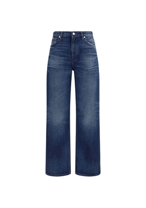 Haikure Korea high-rise straigh-leg jeans - Blue