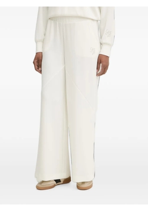 LIU JO logo-patch wide-leg track pants - White