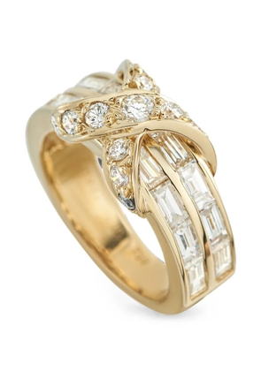 Tiffany & Co. Pre-Owned diamond crossover-detail ring - Gold