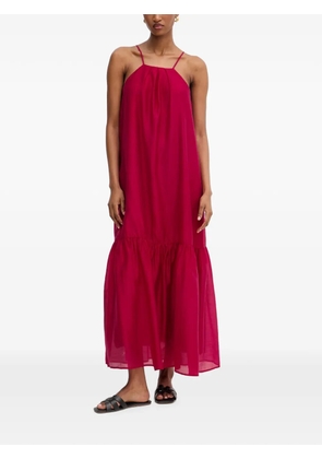 LIU JO pleated ruffled maxi dress - Red