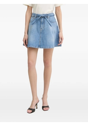 LIU JO scarf-belt denim mini skirt - Blue