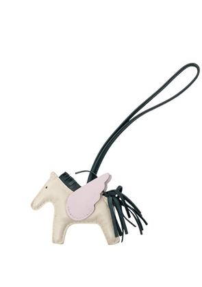 Hermès Pre-Owned 2022 Milo Lambskin and Swift Grigri Rodeo Pegase Bag Charm PM key chain - Pink