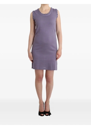 John Galliano braided-detail A-line mini dress - Purple
