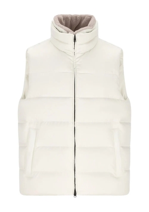 Herno striped quilted down gilet - White