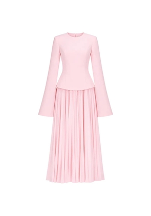 Solace London Callisto pleated-skirt maxi dress - Pink