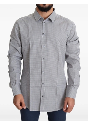 Dolce & Gabbana Gold gingham-check shirt - Grey