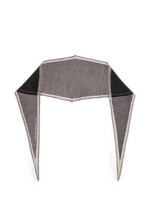 Emporio Armani logo-print asymmetrical scarf - Black