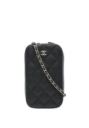 CHANEL Pre-Owned 2021-2026 CC Quilted Caviar Zip Phone Case crossbody bag - Black