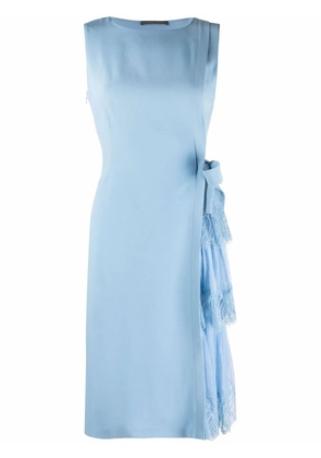 Alberta Ferretti ruffle-detail sleeveless dress - Blue