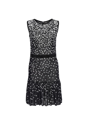 Giambattista Valli Vintage polka dot flared midi dress - Black