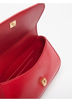 Calvin Klein small monogram logo-plaque chain-strap shoulder bag - Red