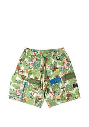Billionaire Boys Club butterfly-print cargo shorts - Green