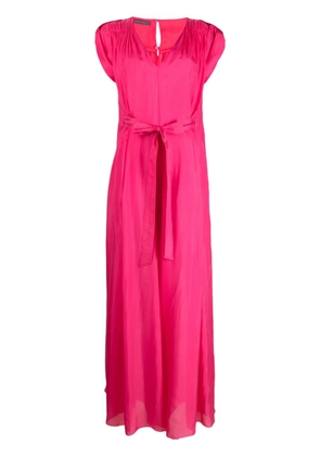 Alberta Ferretti tied-waist draped silk jumpsuit - Pink